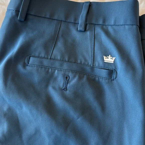 Peter Millar Dark Blue Flat Front Shorts - Picture 2 of 8